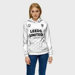 Толстовка-худи женская Leeds United Champions Униформа, цвет: 3D-белый — фото 2