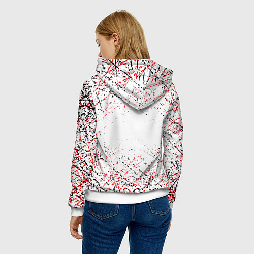 Женская толстовка Ac milan logo / 3D-Белый – фото 4