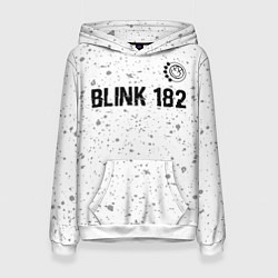 Толстовка-худи женская Blink 182 Glitch на светлом фоне, цвет: 3D-белый