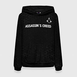 Толстовка-худи женская Assassins Creed Glitch на темном фоне, цвет: 3D-черный