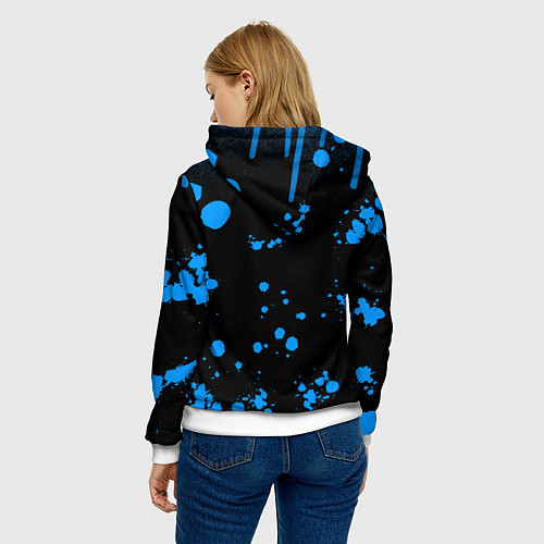 Женская толстовка Нилето niletto потёки и капли краски / 3D-Белый – фото 4