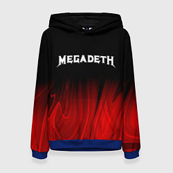 Толстовка-худи женская Megadeth Red Plasma, цвет: 3D-синий
