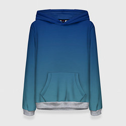 Женская толстовка Текстурированный сине-бирюзовый градиент