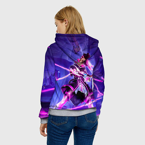 Женская толстовка Mobile Legends Сомбра / 3D-Меланж – фото 4
