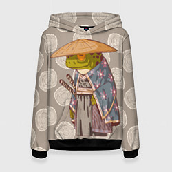 Женская толстовка Самурай-лягушка воин