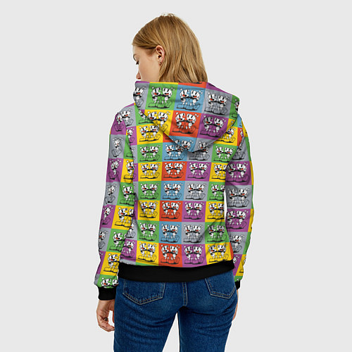 Женская толстовка Игра Сuphead / 3D-Черный – фото 4