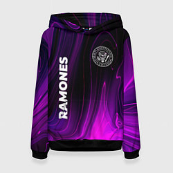 Толстовка-худи женская Ramones Violet Plasma, цвет: 3D-черный