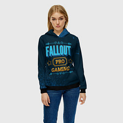 Толстовка-худи женская Игра Fallout: PRO Gaming, цвет: 3D-черный — фото 2