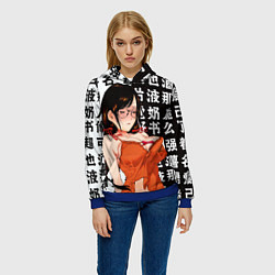 Толстовка-худи женская Цубаса Ханэкава - monogatari series, цвет: 3D-синий — фото 2