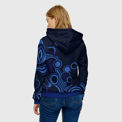 Женская толстовка Рей Аянами - холодная девочка / 3D-Синий – фото 4