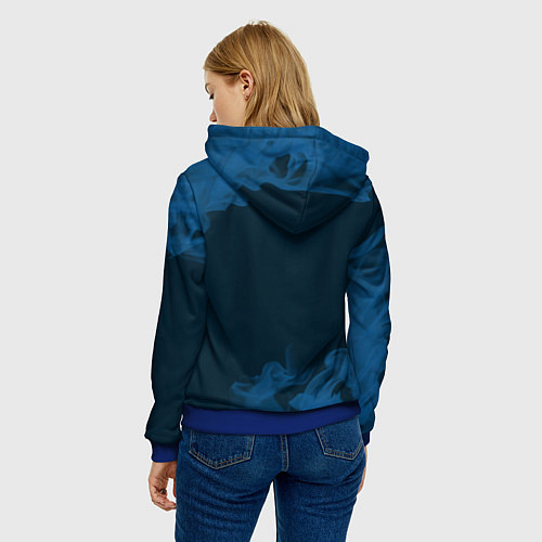 Женская толстовка Игра Fortnite: PRO Gaming / 3D-Синий – фото 4