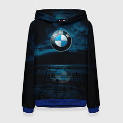 Толстовка-худи женская BMW marine theme, цвет: 3D-синий
