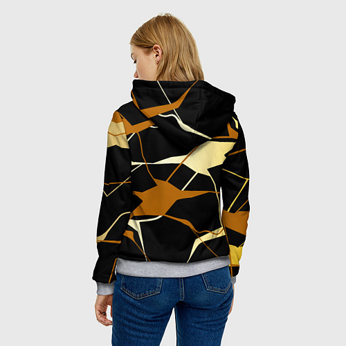 Женская толстовка Золотая маска демона / 3D-Меланж – фото 4