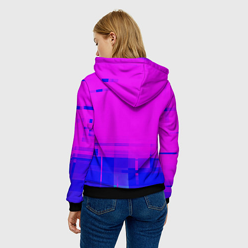 Женская толстовка Heroes of Might and Magic glitch text effect: симв / 3D-Черный – фото 4