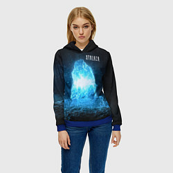 Толстовка-худи женская STALKER Монолит, цвет: 3D-синий — фото 2
