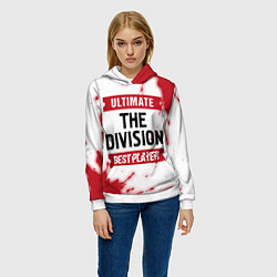 Толстовка-худи женская The Division: Best Player Ultimate, цвет: 3D-белый — фото 2