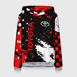 Толстовка-худи женская Toyota - краска, цвет: 3D-меланж