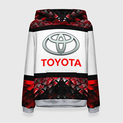 Толстовка-худи женская Toyota - абстракция - лого, цвет: 3D-меланж