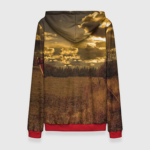 Женская толстовка STALKER В Поле / 3D-Красный – фото 2