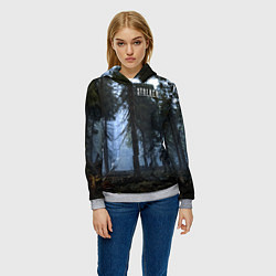 Толстовка-худи женская STALKER Лес и РЛС Дуга, цвет: 3D-меланж — фото 2