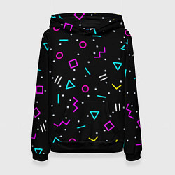 Женская толстовка Colored neon geometric shapes