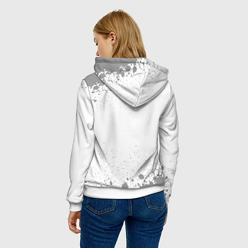 Женская толстовка Tokyo Ghoul glitch на светлом фоне / 3D-Белый – фото 4