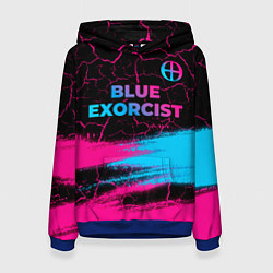 Женская толстовка Blue Exorcist - neon gradient: символ сверху