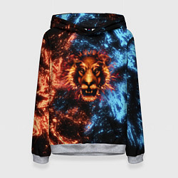 Женская толстовка Огонь и вода - лев