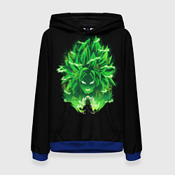 Толстовка-худи женская Broly dragon ball аниме, цвет: 3D-синий