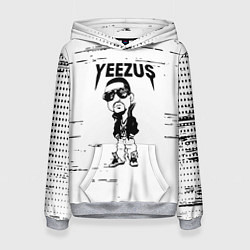Толстовка-худи женская Kanye west - yeezus, цвет: 3D-меланж