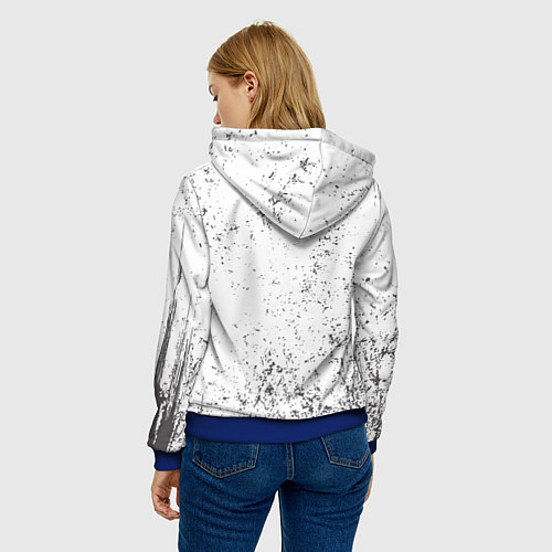 Женская толстовка Потертость и бызги / 3D-Синий – фото 4