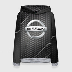 Толстовка-худи женская Nissan метал карбон, цвет: 3D-меланж