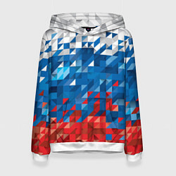 Женская толстовка Полигональный флаг России!