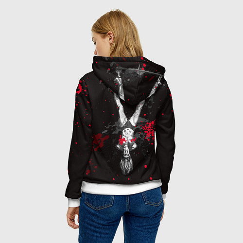 Женская толстовка Фильм Ужасающий / 3D-Белый – фото 4