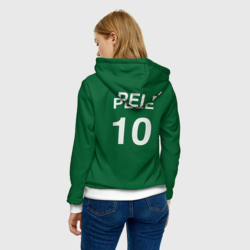 Женская толстовка Пеле PELE легенда футбола / 3D-Белый – фото 4