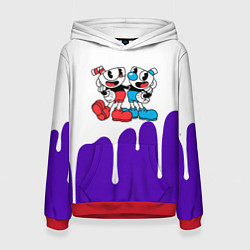 Женская толстовка Cuphead потёки