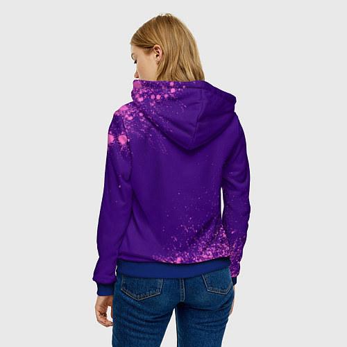 Женская толстовка Алина единорог с сердечком / 3D-Синий – фото 4