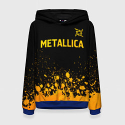 Женская толстовка Metallica - gold gradient: символ сверху