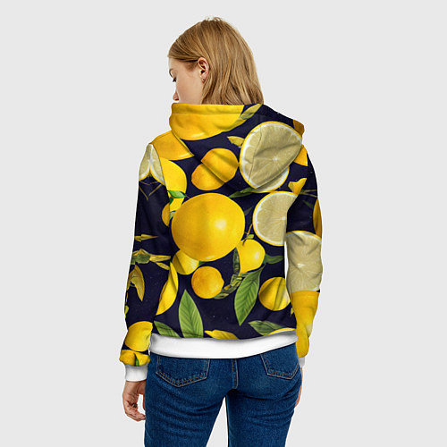 Женская толстовка Лимонные дольки / 3D-Белый – фото 4