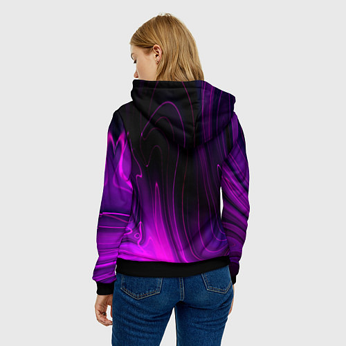 Женская толстовка Deftones violet plasma / 3D-Черный – фото 4