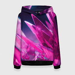 Женская толстовка Розовые кристаллы