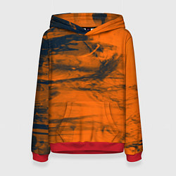 Женская толстовка Абстрактная оранжевая поверхность и чёрные тени