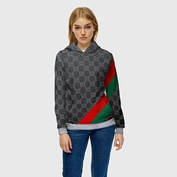 Толстовка-худи женская В стиле gucci, цвет: 3D-меланж — фото 2