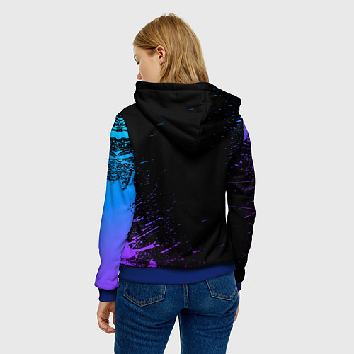 Женская толстовка Critical ops neon / 3D-Синий – фото 4