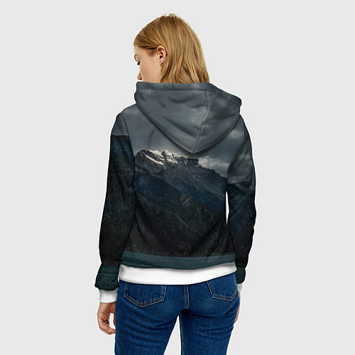 Женская толстовка Красивые Горы / 3D-Белый – фото 4