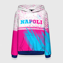 Женская толстовка Napoli neon gradient style: символ сверху