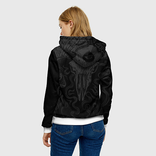 Женская толстовка Slipknot - goat skull / 3D-Белый – фото 4