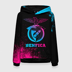 Толстовка-худи женская Benfica - neon gradient, цвет: 3D-черный