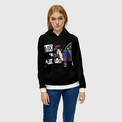 Толстовка-худи женская Остров сокровищ, нафиг это там мем, цвет: 3D-белый — фото 2