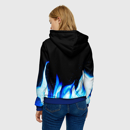 Женская толстовка Architects blue fire / 3D-Синий – фото 4